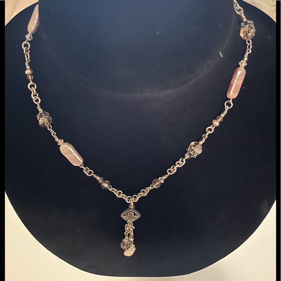 - Sterling Silver TRES JOLIE Designer Gemstone Necklace - Picture 1 of 9